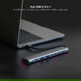 Nano Cable Docking Station USB-C 8 en 1 10.16.4608 | 2xUSB 3.0, 3xUSB-C, HDMI 4K 60Hz, Audio Jack, Gris