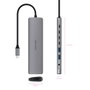 Nano Cable Concentrador USB-C 8 en 1 (Ref: 10.16.4608) con 2x USB-A 3.0, 3x USB-C, HDMI 4K 60Hz, Jack 3.5mm y USB-C PD 100W - Gris