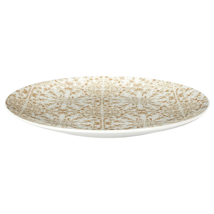 Home Deco Factory Plato Llano Porcelana Mirage Diámetro 27 cm Estampado Baldosa