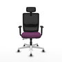 PIQUERAS Y CRESPO Silla de oficina Haches con mecanismo Sincro/Traslack Morado y Negro