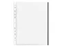 Q-connect Funda multitaladro DIN A4 con borde negro, 70 micras