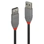 Lindy 36694 Cable USB 2.0 Tipo A Macho a Macho 3m - Negro y Gris para Transferencia de Datos, 480 Mbps
