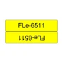 Brother FLE6511 Casete de Cinta de Etiquetas, 72 Etiquetas, Negro sobre Amarillo, 21mm x 45mm, para Impresoras Brother