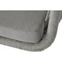 DKD Home Decor Silla de Aluminio y Ratán Sintético con Cojín, Gris y Blanco