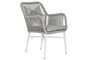 DKD Home Decor Silla Terraza Y Jardin Gris Blanco 63 x 84 x 57 cm