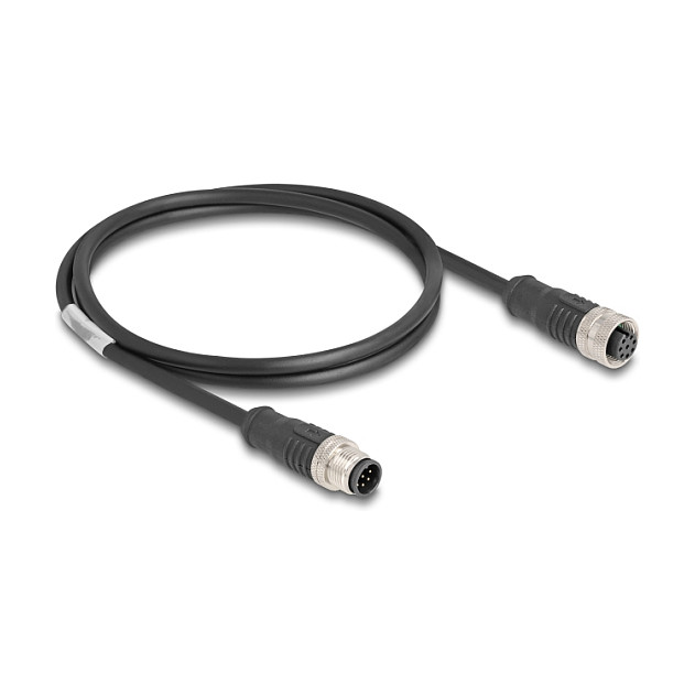 DeLOCK Cable M12 codificado A 8 pines macho a hembra 1 m DeLOCK Cable M12 codificado A 8 pines macho a hembra 1 m