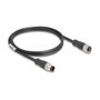 DeLOCK Cable M12 codificado A 8 pines macho a hembra 1 m