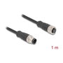DeLOCK Cable M12 codificado A 8 pines macho a hembra 1 m