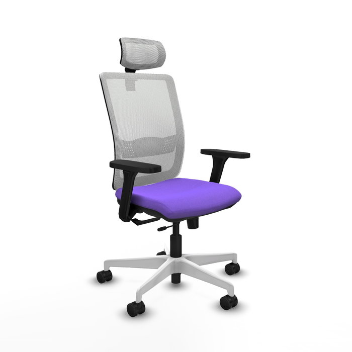 PIQUERAS Y CRESPO Silla de oficina Haches con mecanismo Sincro/Traslack, Lila y Blanco PIQUERAS Y CRESPO Silla de oficina Haches con mecanismo Sincro/Traslack, Lila y Blanco