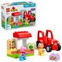 LEGO DUPLO Peppa Pig Tractor y Mercado Set de Construcción de Granja con Tractor Rojo y Figuras - 10468