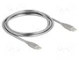 DeLOCK Cable USB-C a USB-C 81259, 1 m, Plata