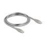 DeLOCK Cable USB-C a USB-C 81259, 1 m, Plata