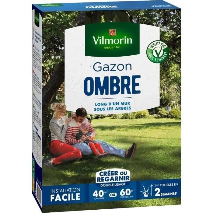Vilmorin VIL3182670261725 Semillas de césped de sombra - 1 kg Vilmorin VIL3182670261725 Semillas de césped de sombra - 1 kg