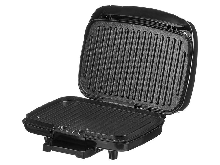Argon Hamburguesera 1000W, Negro y Gris, Control de Temperatura Automático, Metal (Set de 6)