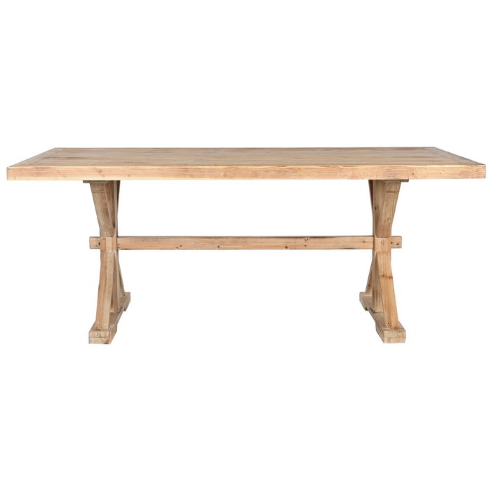DKD Home Decor Mesa de Comedor Abeto y MDF Natural 200x100x80
