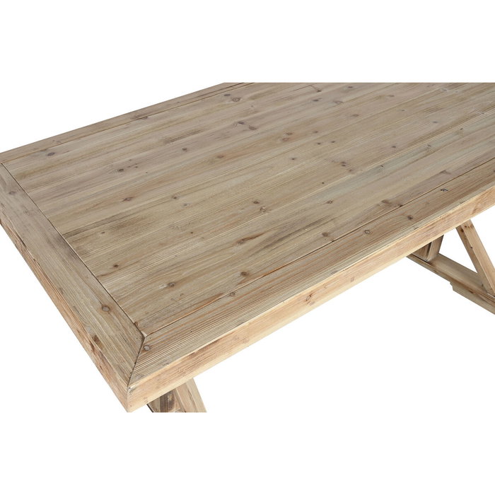 DKD Home Decor Mesa de Comedor Abeto y MDF Natural 200x100x80