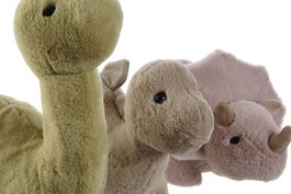 DKD Home Decor Peluche Dino Rosa Beige 16 x 28 x 44 cm (6 Unidades)