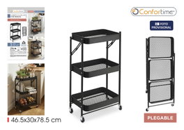 Confortime Carrito Auxiliar Plegable de 3 Niveles