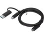 Lenovo Cable Híbrido USB-C a USB-A 1m Negro
