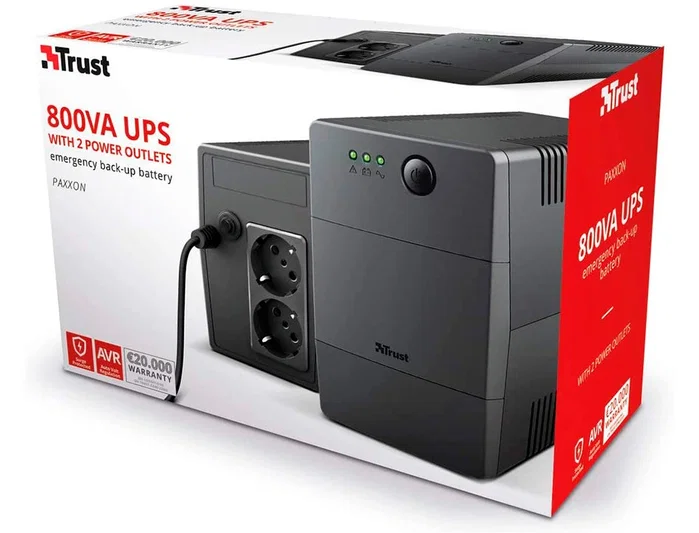 Trust Paxxon 800 VA 480W con 2 tomas de corriente
