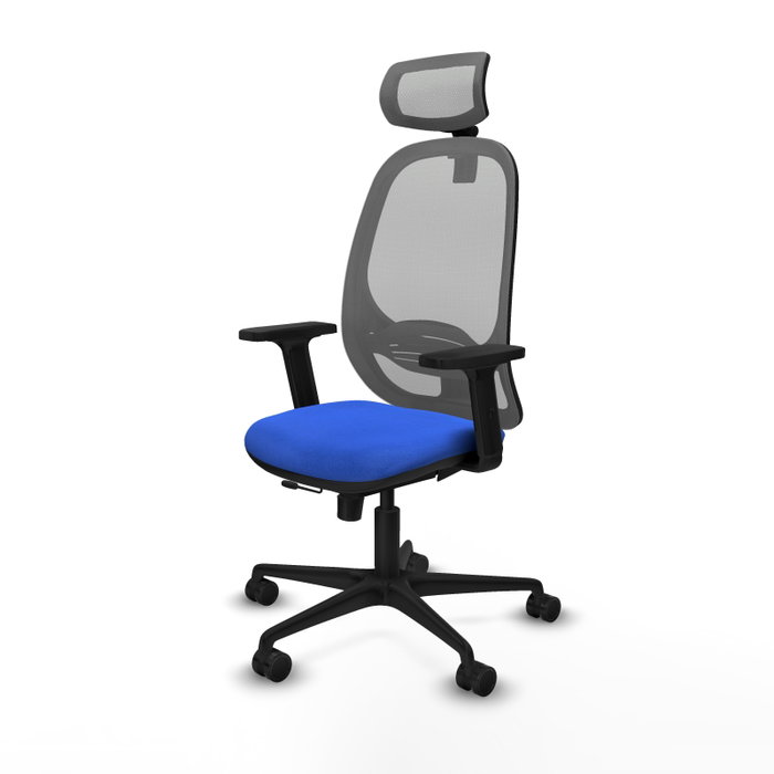PIQUERAS Y CRESPO Silla de oficina Cilanco Azul/Gris con mecanismo Sincro/Traslack
