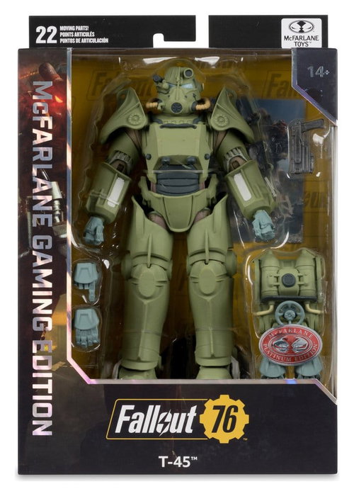 McFarlane Toys Fallout 76 Gaming Edition Figura T-45 Military Armor (Red Platinum Edition) 20 cm