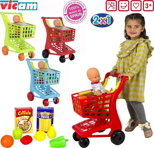 Carro de Compra Accesorios Muñeco Juguete