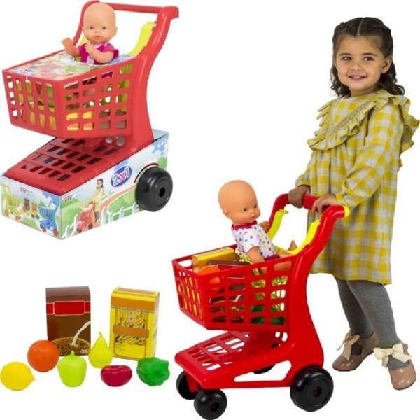 Carro de Compra Accesorios Muñeco Juguete