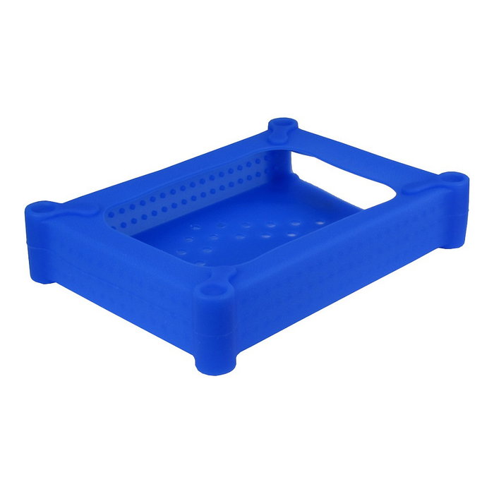Inter-Tech Funda protectora de silicona para HDD de 3,5 pulg, azul Inter-Tech Funda protectora de silicona para HDD de 3,5 pulg, azul
