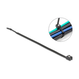 DeLOCK Brida autocortable 370 x 4,8 mm, 50 piezas, Negro