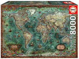 EDUCA BORRAS Mapamundi Histórico Puzzle 8000 Piezas