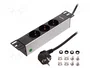 LOGILINK PDU3B01 Regleta de alimentación 3 tomas negro