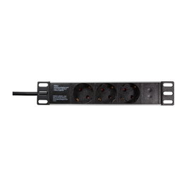 LogiLink Regleta de 10 pulgadas con 3 conexiones