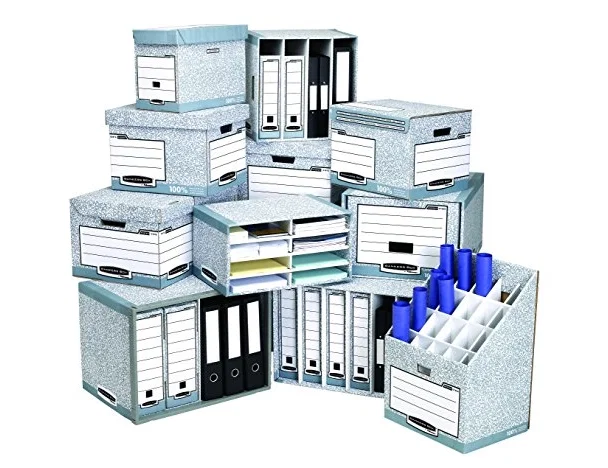 Fellowes Caja de Archivo Definitivo A4 150mm Blanco/Azul