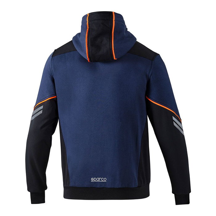 Sparco Sudadera Técnica con Capucha y Cierre Completo Full Zip - Talla S - Ref: 02414bmaf1s