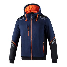 Sparco Sudadera Con Cremallera Y Capucha Tw Talla S Azul Marino-Naranja S02414BMAF1S