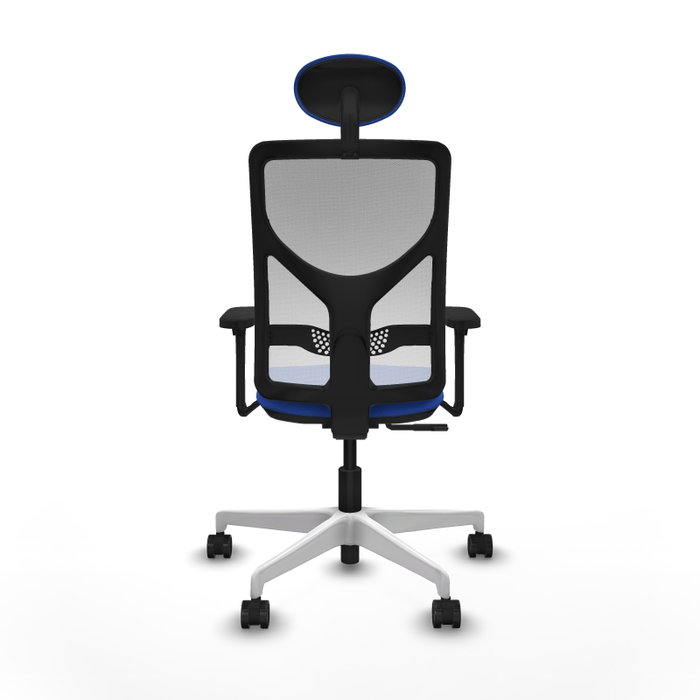 PIQUERAS Y CRESPO Silla de oficina Motilla con Mecanismo Sincro Azul y Blanco