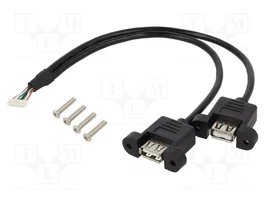 DeLOCK Cable USB 2.0 con 2 conectores USB A hembra, 0,25 m