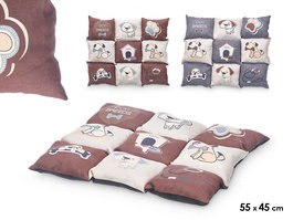 Mascow Cuna para Mascota Rectangular, Animales Surtidos, Color Estampado, 55x45 cm (Set de 8)