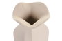 DKD Home Decor Jarrón de Gres Blanco Rugoso 13x13x28 cm