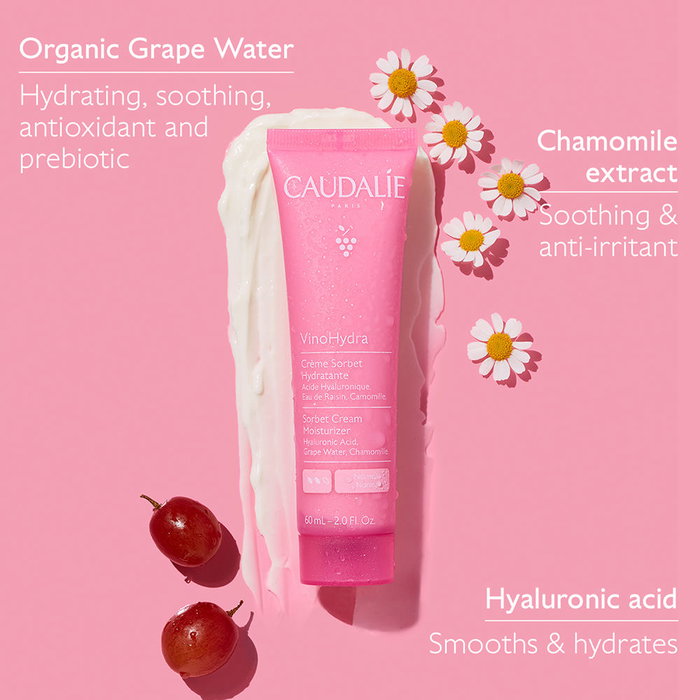 Caudalie VinoHydra Crema Sorbete Hidratante con Ácido Hialurónico y Camomila 60ml