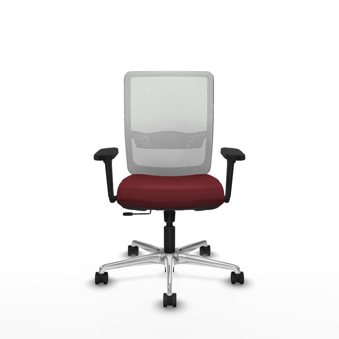 PIQUERAS Y CRESPO Silla de oficina Haches con mecanismo Sincro/Traslack, Granate y Blanco PIQUERAS Y CRESPO Silla de oficina Haches con mecanismo Sincro/Traslack, Granate y Blanco