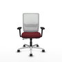 PIQUERAS Y CRESPO Silla de oficina Haches con mecanismo Sincro/Traslack, Granate y Blanco