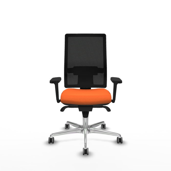 PIQUERAS Y CRESPO Silla de oficina Horna con mecanismo Sincro, Naranja y Negro