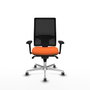 PIQUERAS Y CRESPO Silla de oficina Horna con mecanismo Sincro, Naranja y Negro