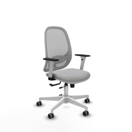 PIQUERAS Y CRESPO Silla de oficina Cilanco con mecanismo Sincro/Traslack, Gris y Gris claro