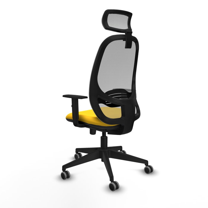 PIQUERAS Y CRESPO Silla de oficina Cilanco con mecanismo Sincro, Amarillo y Gris