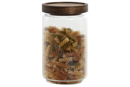 DKD Home Decor Bote de Cristal y Acacia 700ml