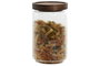 DKD Home Decor Bote de Cristal y Acacia 700ml