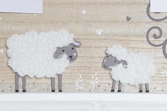 DKD Home Decor Marco de Fotos Oveja Natural y Blanco